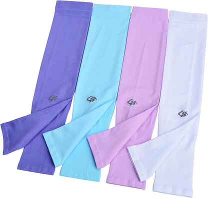 Arm Sleeves UV Sun Protection Cooling UPF 50+ 4-Pairs for Men Women Cycling, Golf, Outdoor Sports