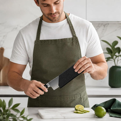 2 Pcs Knife Covers or Sleeves 8" x 2.2" Knife Edge Guard Universal Waterproof Kitchen Knife Sheath, Chef Knife Sheath, Plastic Knife Cover for Kitchen Knives, Black