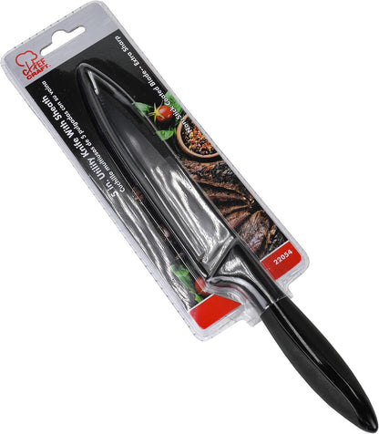 Premium Utility Knife with Sheath, 5 inch Blade 10 inches in Length, Black