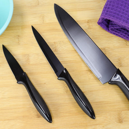 Premium Utility Knife with Sheath, 5 inch Blade 10 inches in Length, Black