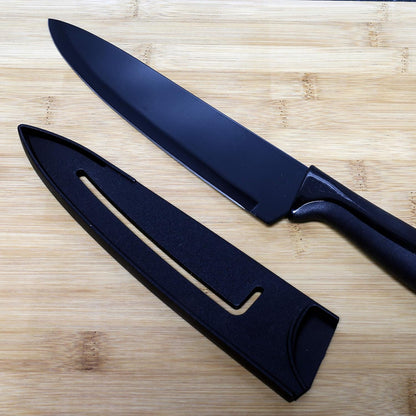 Premium Utility Knife with Sheath, 5 inch Blade 10 inches in Length, Black