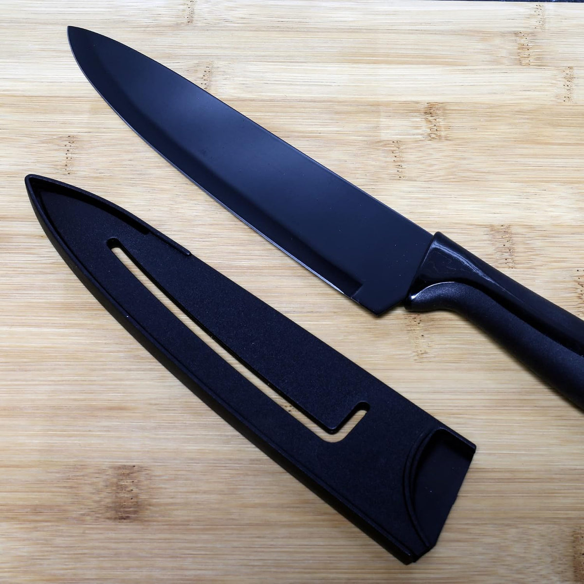 Premium Utility Knife with Sheath, 5 inch Blade 10 inches in Length, Black