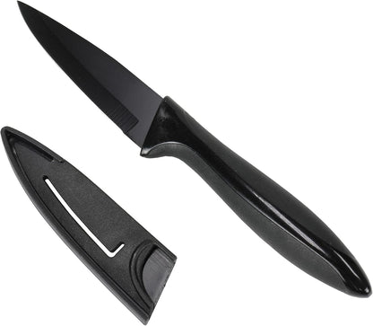 Premium Utility Knife with Sheath, 5 inch Blade 10 inches in Length, Black
