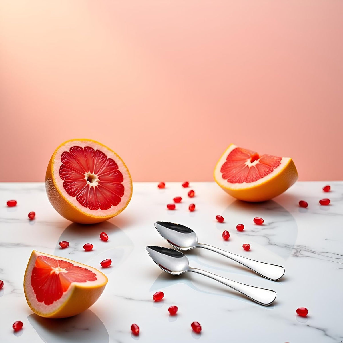 2Pcs Grapefruit Spoon Stainless Steel Fruit Spoon, Dessert Spoons, Serrated Edge Ice Cream Scrape Cut Spoons For Fruit Dessert Cheese Vegetables Kitchen Tool with Non-stick Plating