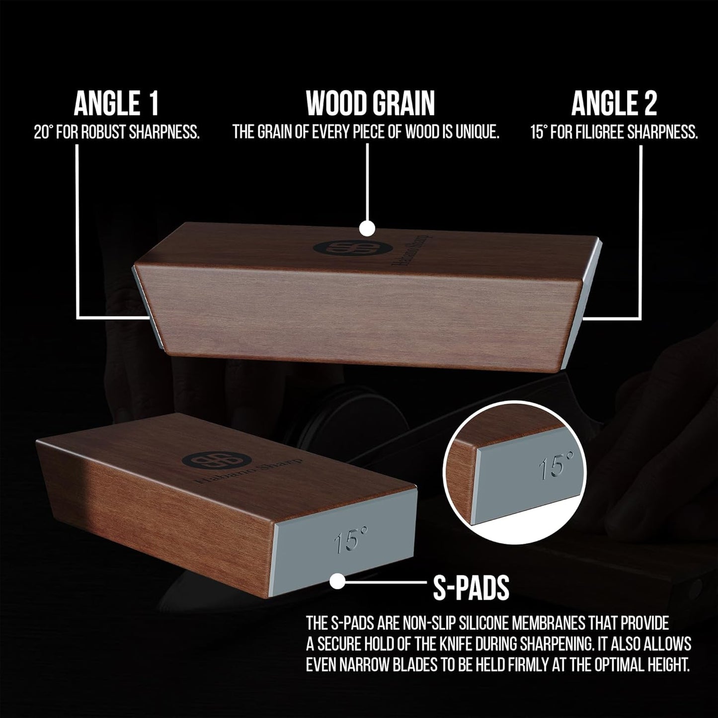 Rolling Knife Sharpener Kit - Diamond Sharpening Tool for Steel of Any Hardness, Knife Sharpener Stone with 15 & 20 Degree Magnetic Angle Support for Kitchen Knives, Easy to Use(Brown)