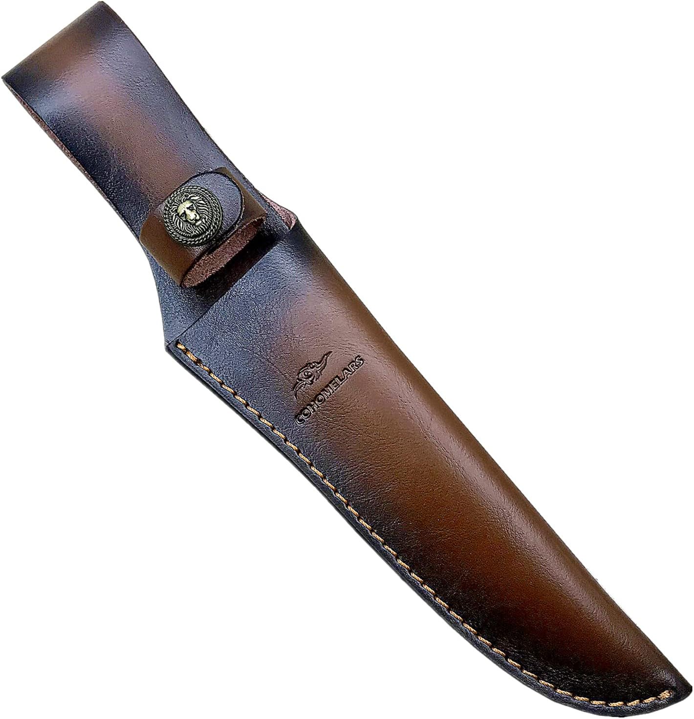 Fixed Blade Knife Sheath Fits up to 8 Inch Blade,Leather Knife Sheaths Knife Holder Hunting Knife Sheath,Straight Sheath Brown