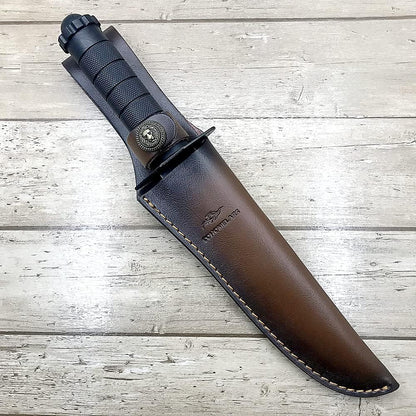 Fixed Blade Knife Sheath Fits up to 8 Inch Blade,Leather Knife Sheaths Knife Holder Hunting Knife Sheath,Straight Sheath Brown