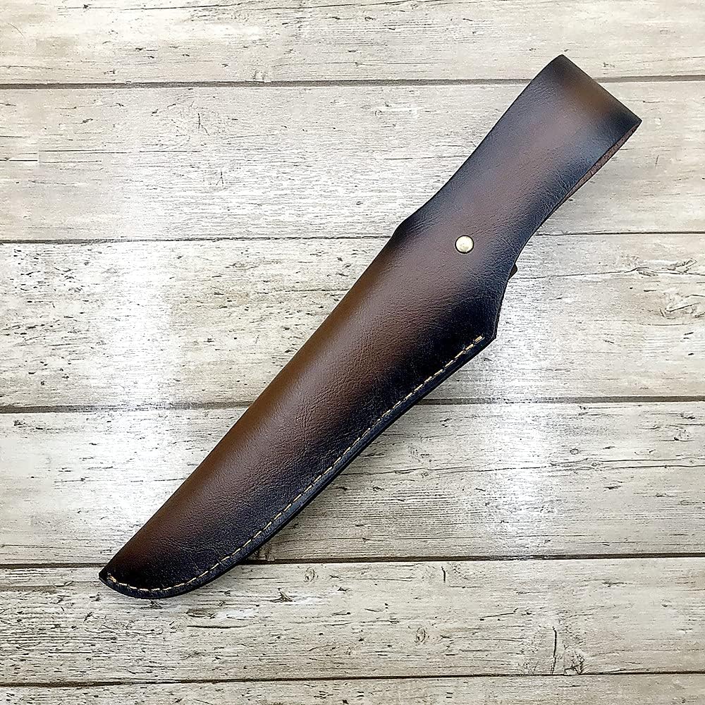Fixed Blade Knife Sheath Fits up to 8 Inch Blade,Leather Knife Sheaths Knife Holder Hunting Knife Sheath,Straight Sheath Brown