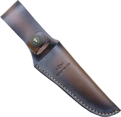Fixed Blade Knife Sheath Fits up to 8 Inch Blade,Leather Knife Sheaths Knife Holder Hunting Knife Sheath,Straight Sheath Brown