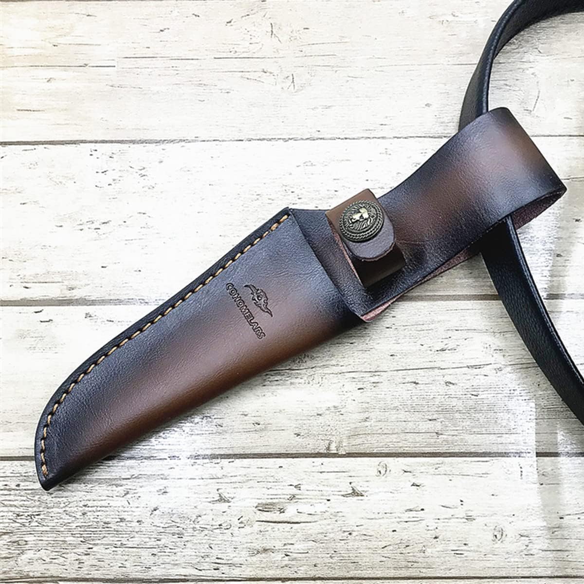 Fixed Blade Knife Sheath Fits up to 8 Inch Blade,Leather Knife Sheaths Knife Holder Hunting Knife Sheath,Straight Sheath Brown