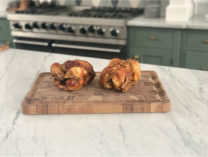 Gourmet Charleston End Grain Board with Channel, Acacia Wood Brown 20 x 14 Inches | Knife Friendly End Grain | Beautiful Acacia Wood | Large Board for Cutting, Carving & Serving | Mess Free Juice Channel