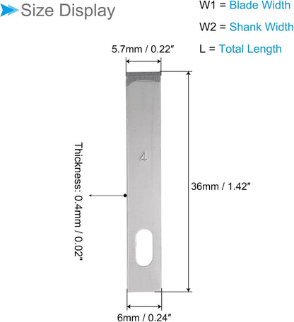 Craft Hobby Blades, #4 Manganese Steel Replacement Cutting Carving Blade Refill Hobby Knife Blades Set with Storage Case - (Applications: for Art Scrapbooking DIY), 60-Pieces