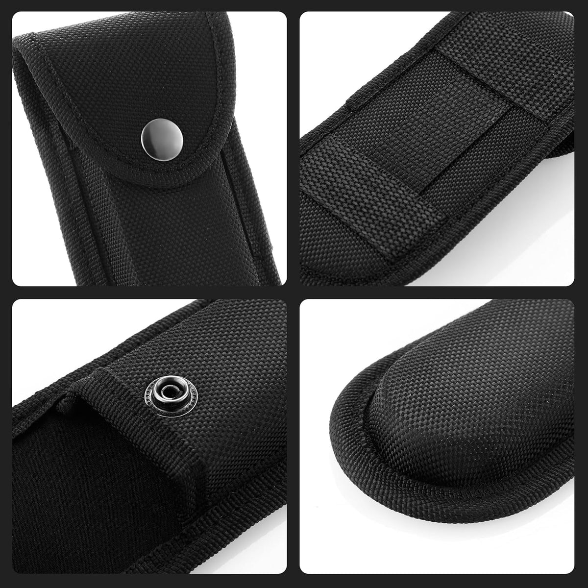 2-Pack Nylon Pocket Knife Sheath, 5-5.5 Inch for Daily Carry | Folding knife and multitool pouch with snap closure; horizontal or vertical belt carry for work, hiking, camping, fishing