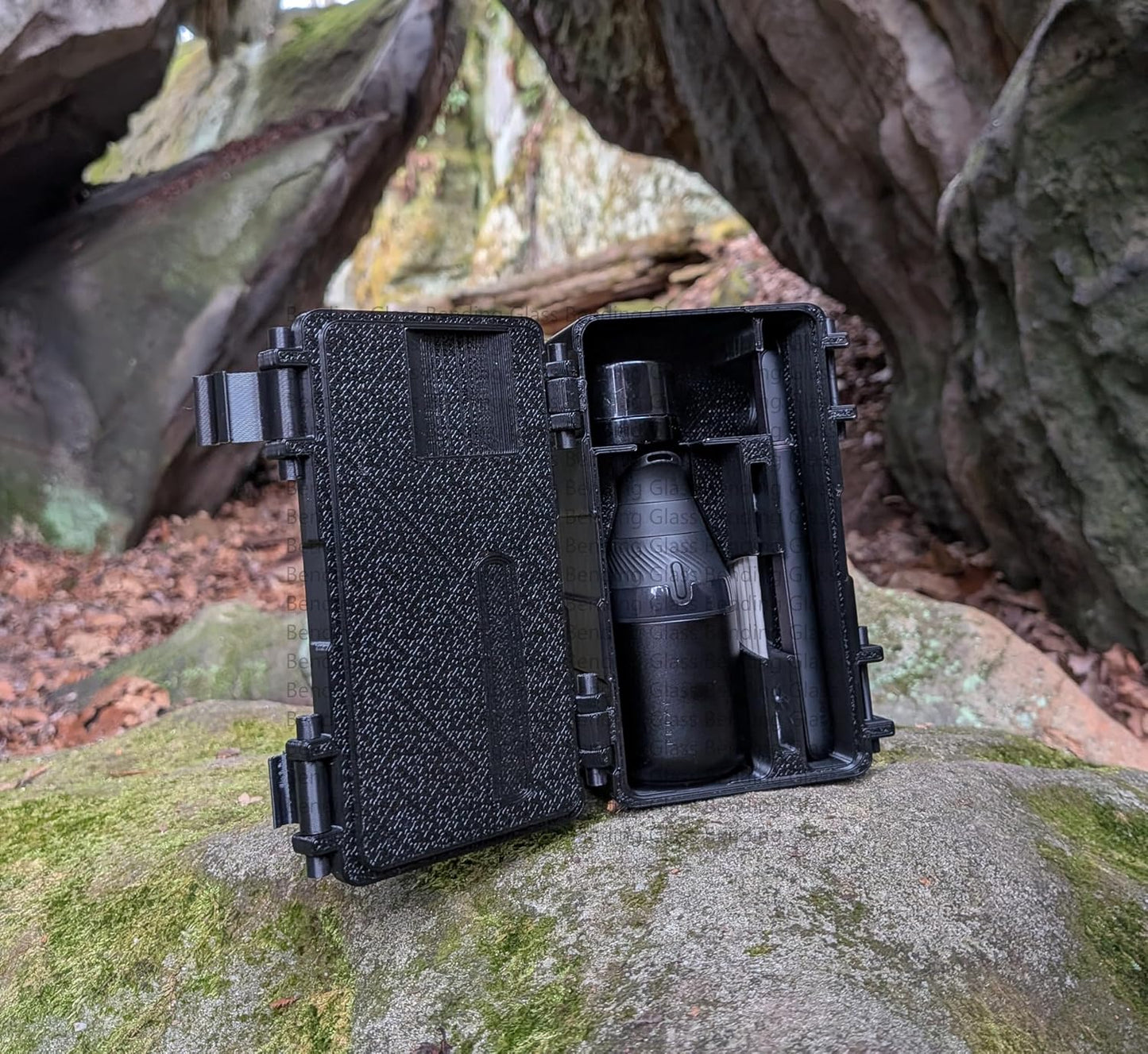 Travel Case for Puffco Proxy Core by Bending Glass – Compact Storage for Hot Knife, Q-Tips & Stash Jars