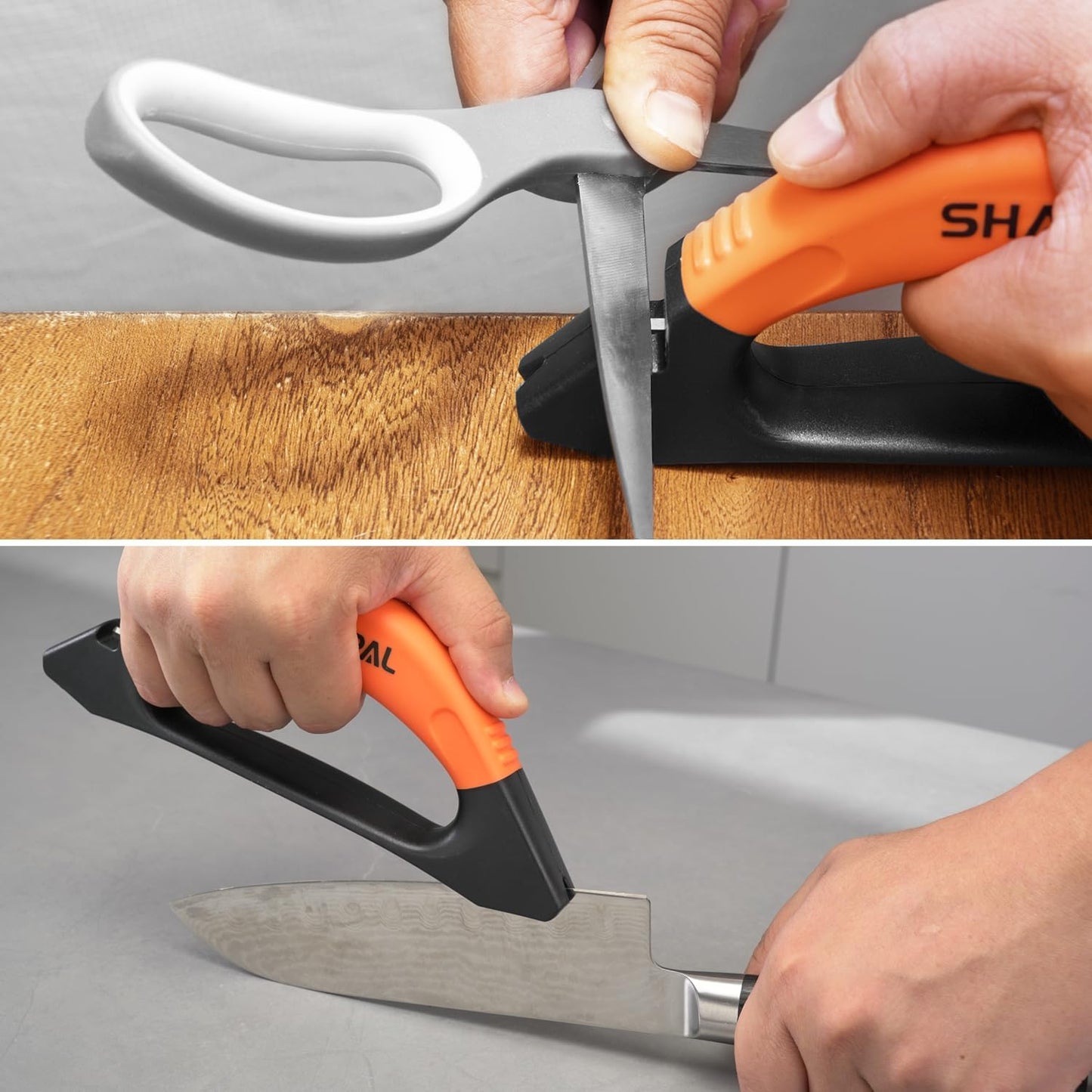 112N 3-in-1 Knife & Garden Tool Sharpener for Axe, Hatchet, Machete & Scissors, Blade Repair & Restoration Tool Gifts for Men