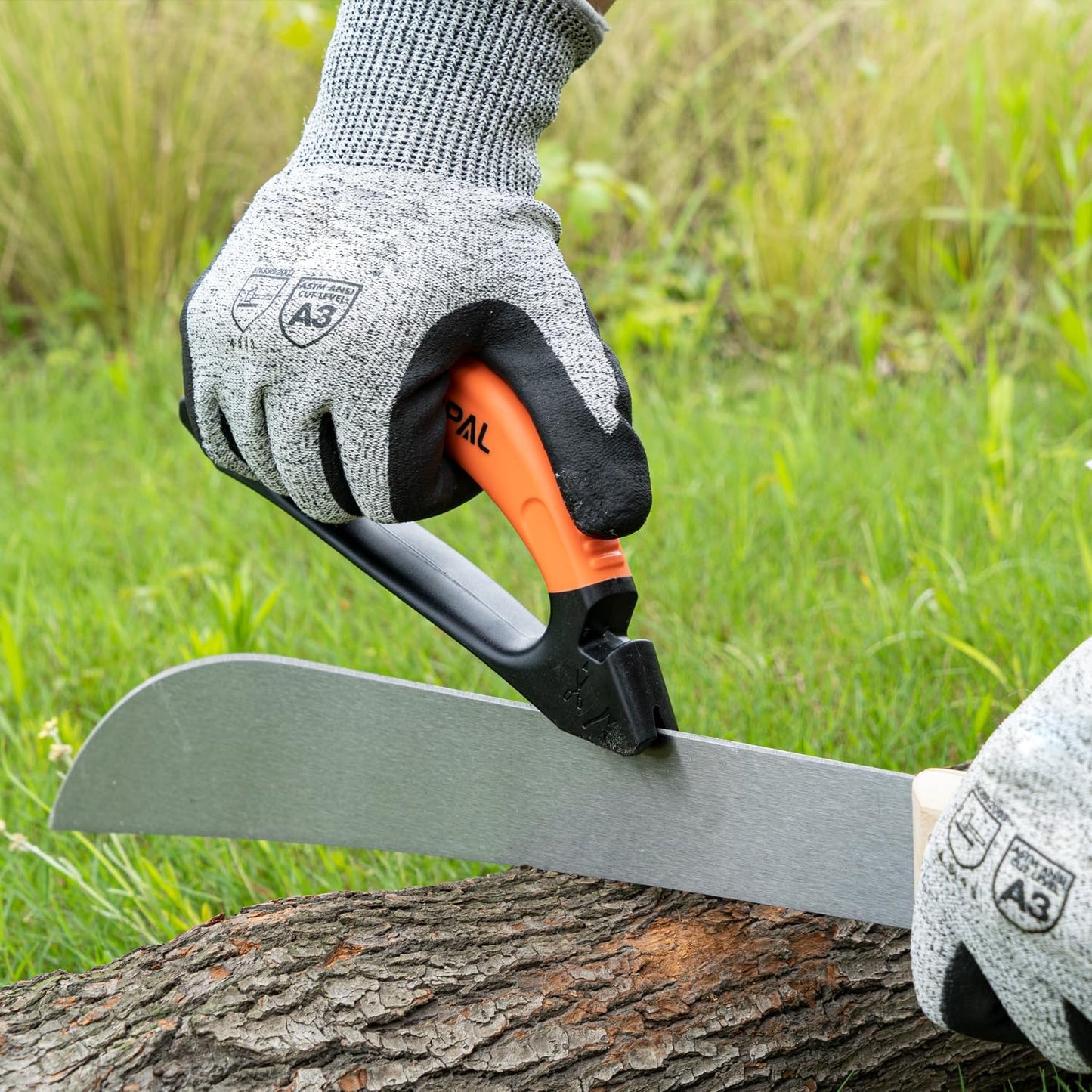 112N 3-in-1 Knife & Garden Tool Sharpener for Axe, Hatchet, Machete & Scissors, Blade Repair & Restoration Tool Gifts for Men