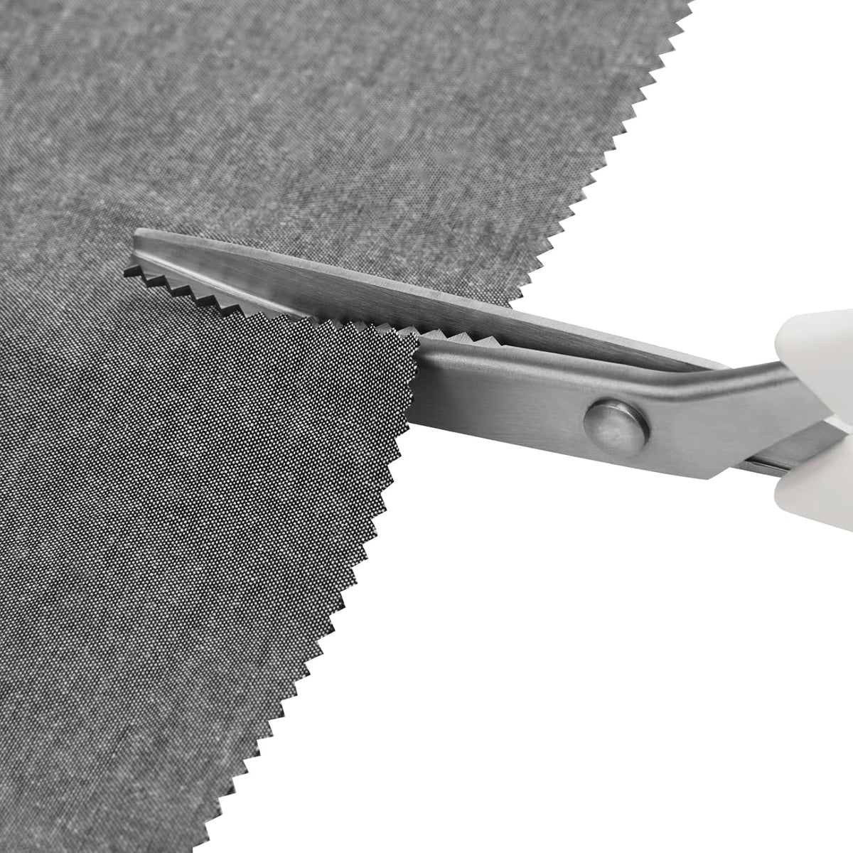 9" Pinking Shears Zig Zag Fabric Sewing Craft Scissors | Professional Sharp Blades, Comfort Anti-Slip Grips, For Dressmaking Scrapbook, Decorative Edge Cutting