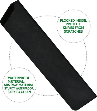 8 Inch x 2 Inch Knife Guard, Non-BPA Knife Sheath Holder, Waterproof Abrasion Resistant Felt Lined Knife Cover Sleeves, Knife Protector Black