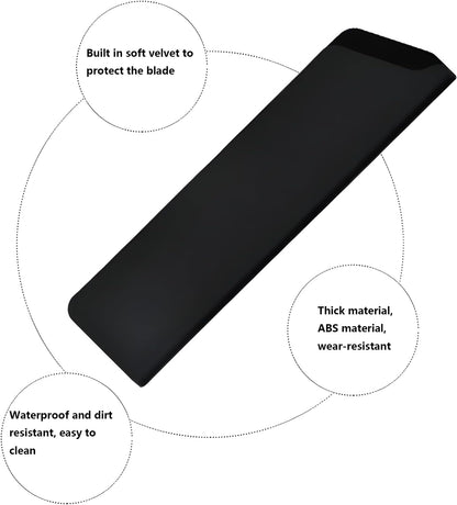 8 Inch x 2 Inch Knife Guard, Non-BPA Knife Sheath Holder, Waterproof Abrasion Resistant Felt Lined Knife Cover Sleeves, Knife Protector Black
