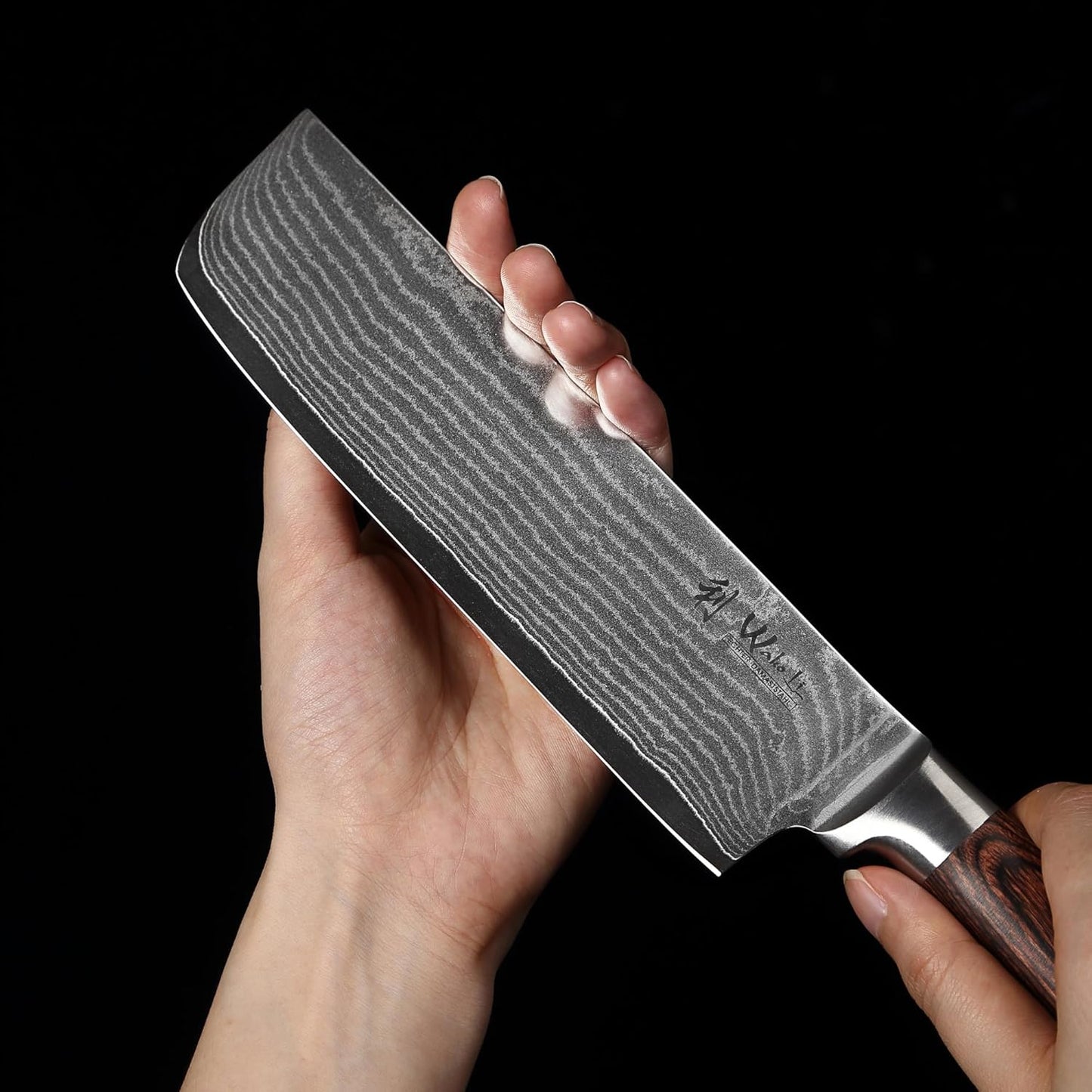 EDIB Meat Carving Knife, 7-Inch High Carbon Stainless Steel Blade | Meat knife for BBQ, roasts, and poultry, kitchen knife with VG10 Damascus blade and ergonomic pakkawood handle in gift box.
