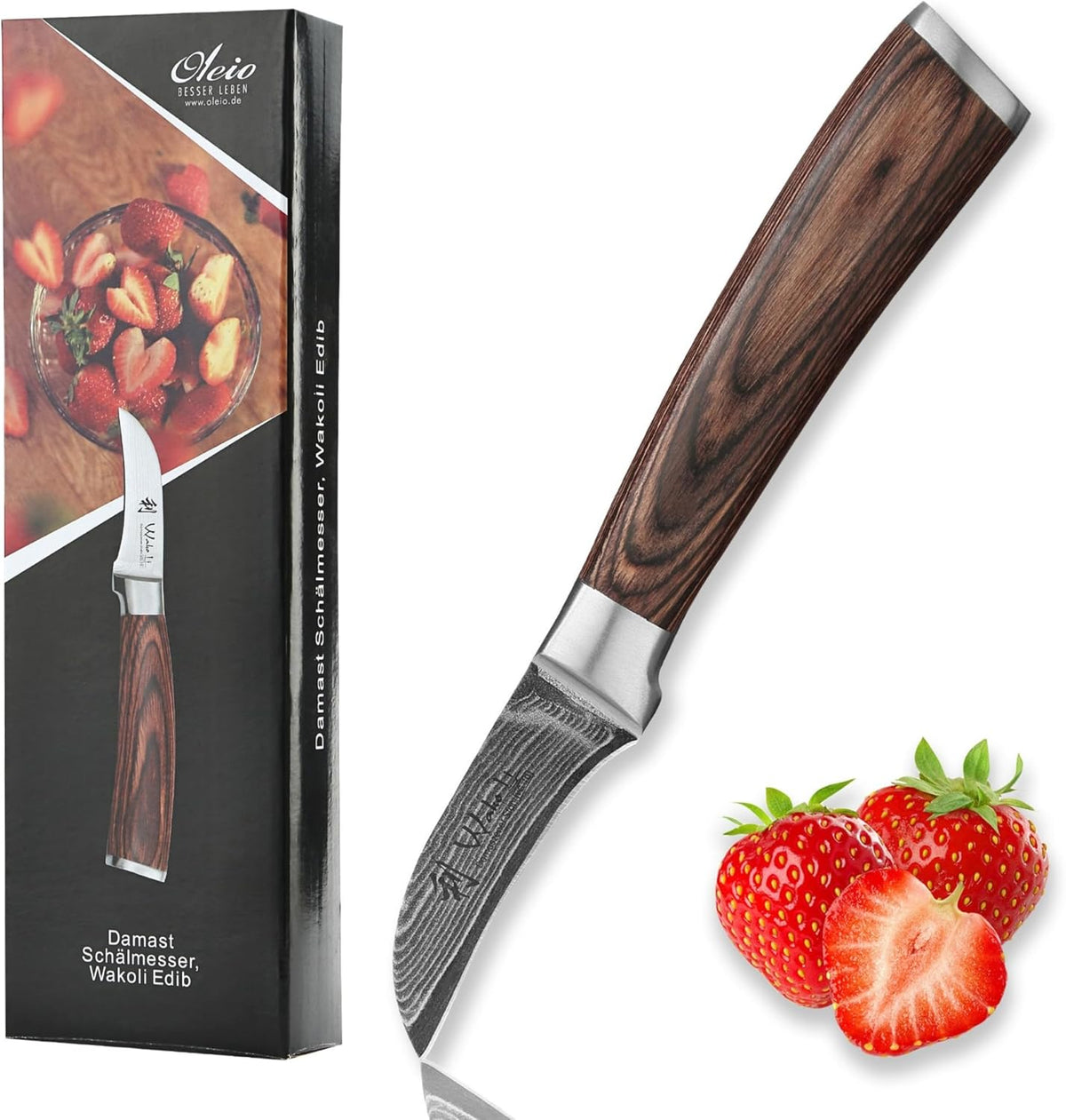 EDIB Meat Carving Knife, 7-Inch High Carbon Stainless Steel Blade | Meat knife for BBQ, roasts, and poultry, kitchen knife with VG10 Damascus blade and ergonomic pakkawood handle in gift box.