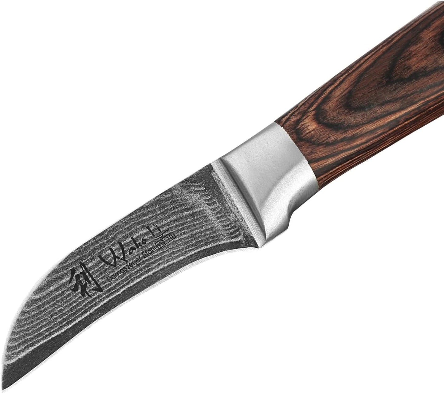 EDIB Meat Carving Knife, 7-Inch High Carbon Stainless Steel Blade | Meat knife for BBQ, roasts, and poultry, kitchen knife with VG10 Damascus blade and ergonomic pakkawood handle in gift box.