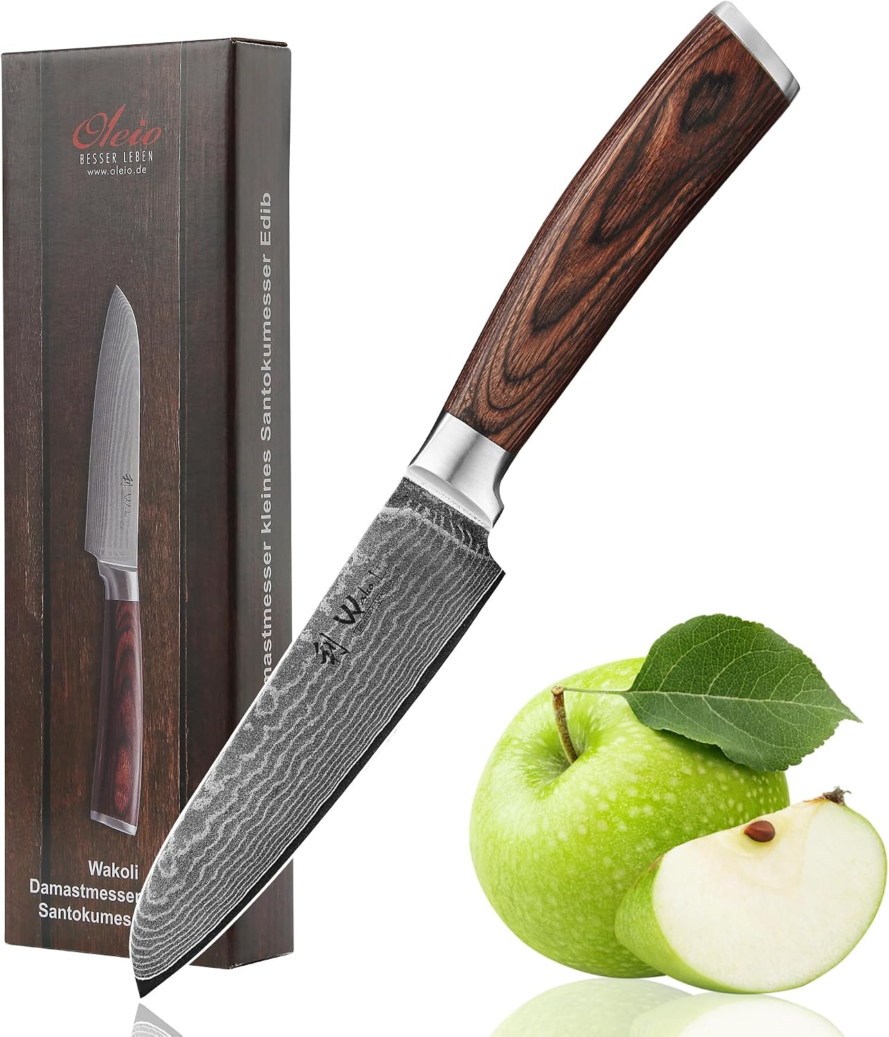 EDIB Meat Carving Knife, 7-Inch High Carbon Stainless Steel Blade | Meat knife for BBQ, roasts, and poultry, kitchen knife with VG10 Damascus blade and ergonomic pakkawood handle in gift box.