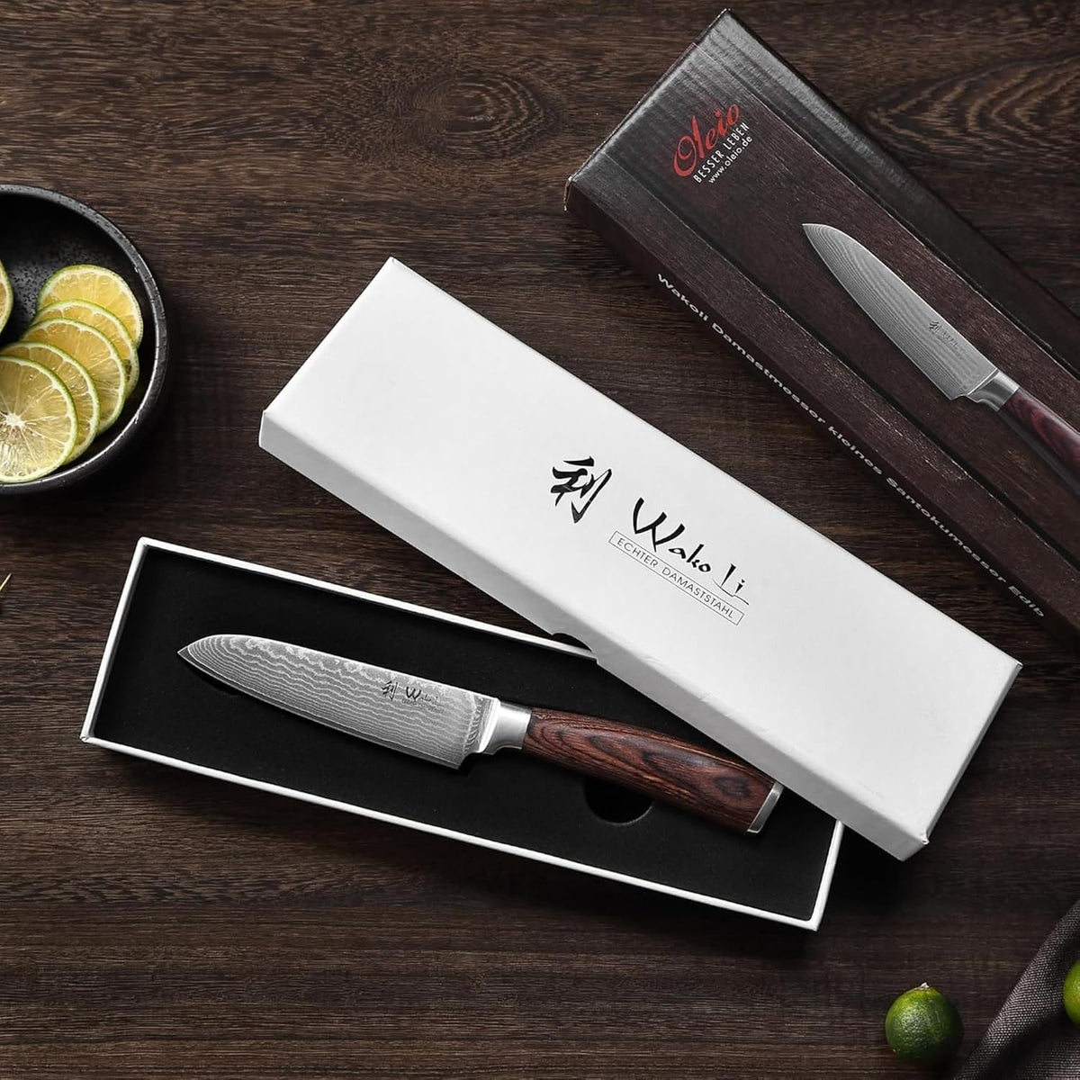 EDIB Meat Carving Knife, 7-Inch High Carbon Stainless Steel Blade | Meat knife for BBQ, roasts, and poultry, kitchen knife with VG10 Damascus blade and ergonomic pakkawood handle in gift box.