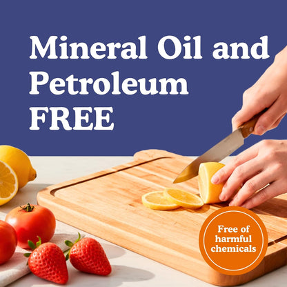 Non-Toxic Acacia Cutting Board Set of 3, Mineral Oil Free | Plastic & petroleum free. Laser-engraved icons prevent cross-contamination. FSC-certified. Beeswax & natural oils finish.