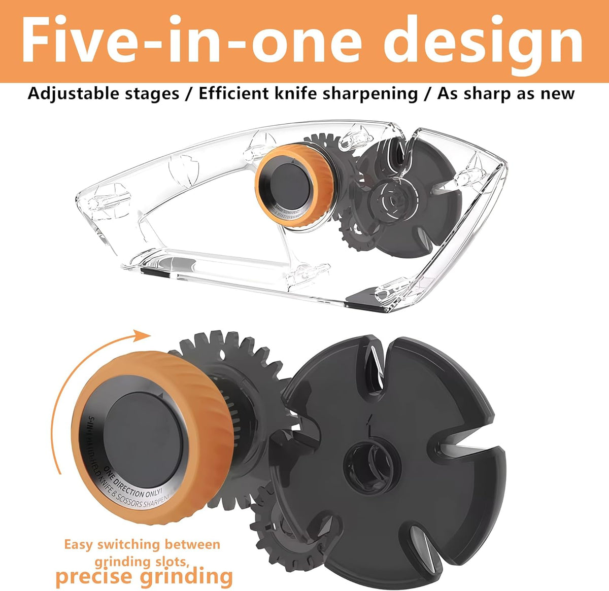 Knife Sharpeners, 4 in 1 Professional Chef's Kitchen Knife Accessories, Kitchen Blade & Scissors Sharpening Tool, Versatile Manual Knife Sharpener, Easy to Use, for Kitchen Knife