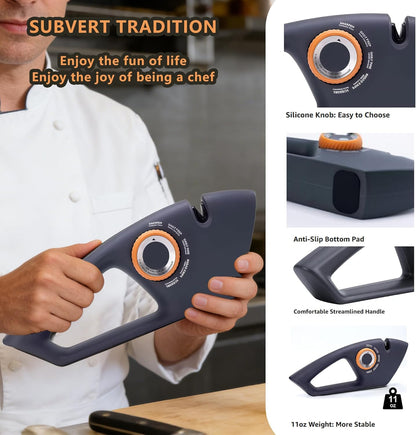 Knife Sharpeners, 4 in 1 Professional Chef's Kitchen Knife Accessories, Kitchen Blade & Scissors Sharpening Tool, Versatile Manual Knife Sharpener, Easy to Use, for Kitchen Knife