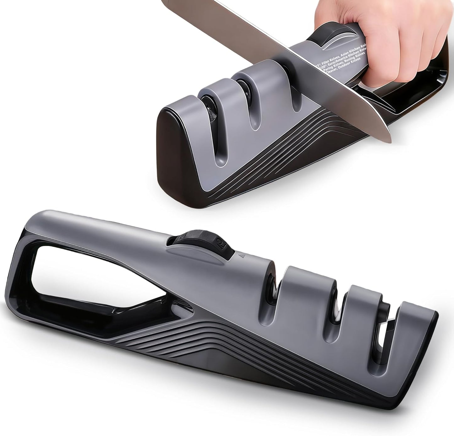 Knife Sharpeners, 4 in 1 Professional Chef's Kitchen Knife Accessories, Kitchen Blade & Scissors Sharpening Tool, Versatile Manual Knife Sharpener, Easy to Use, for Kitchen Knife