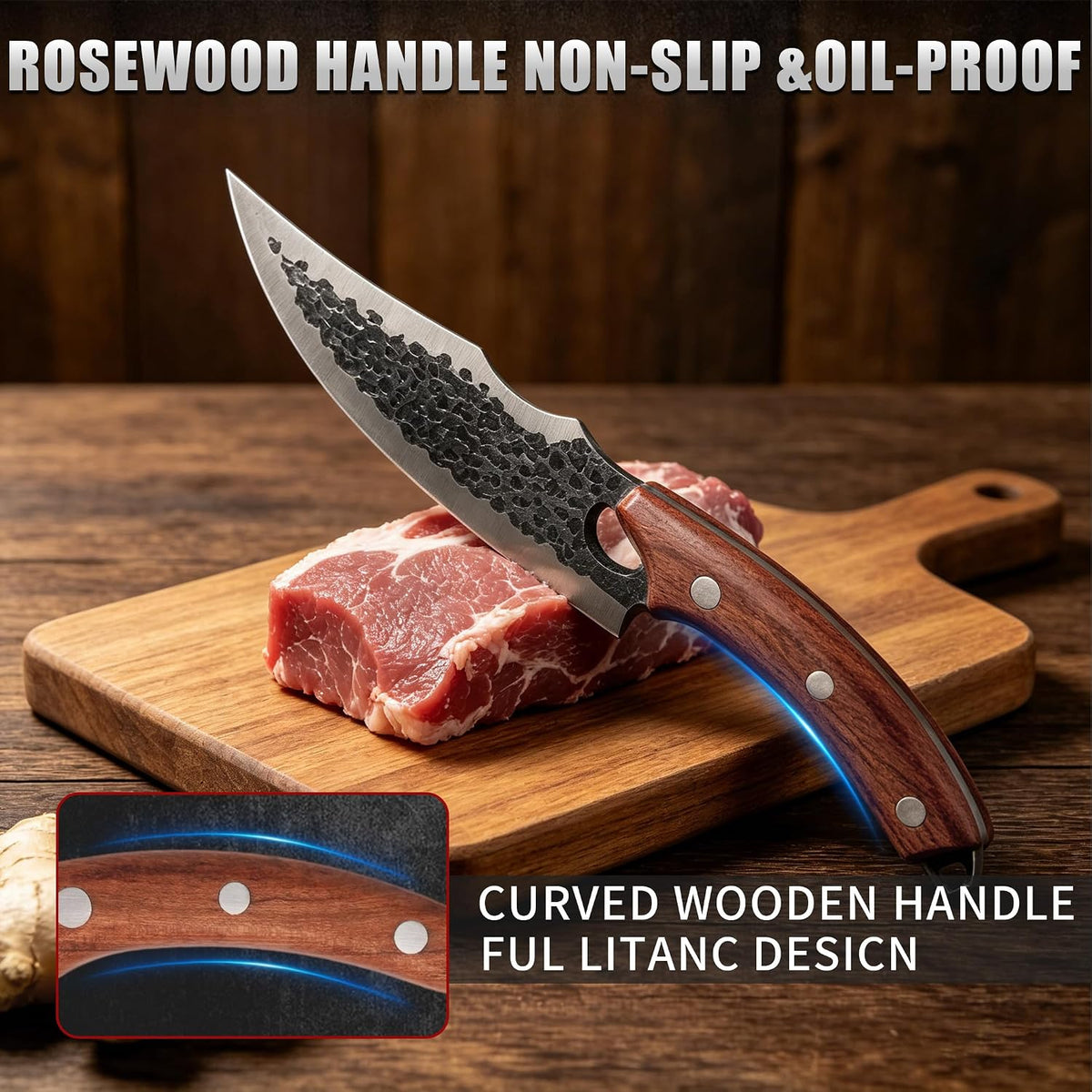 8" Bread Knife, Tomato Knife, Multifunction Serrated Bread Knife Ultra Sharp Offset, Steel Handle Shark-Inspired Ergonomic Stainless for Homemade Bread, Bagels, Sourdough, Vegetables, Fruits