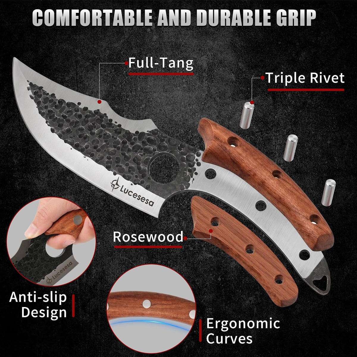 8" Bread Knife, Tomato Knife, Multifunction Serrated Bread Knife Ultra Sharp Offset, Steel Handle Shark-Inspired Ergonomic Stainless for Homemade Bread, Bagels, Sourdough, Vegetables, Fruits