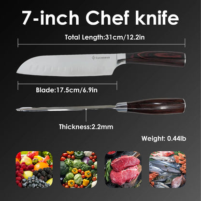 8" Bread Knife, Tomato Knife, Multifunction Serrated Bread Knife Ultra Sharp Offset, Steel Handle Shark-Inspired Ergonomic Stainless for Homemade Bread, Bagels, Sourdough, Vegetables, Fruits