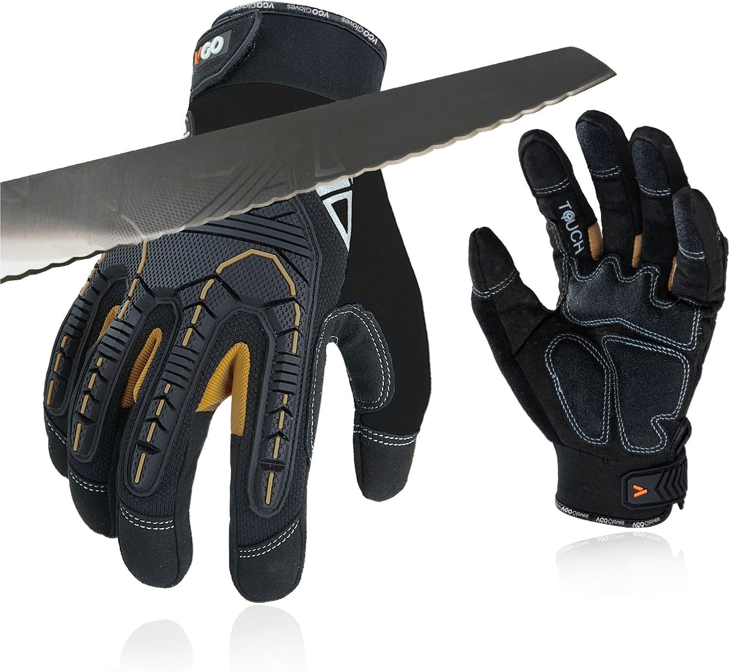 ... Cut Resistant Gloves, Cutproof Leather Work Gloves Men Women,EN388 level E, ANSI level A5,Touchscreen,Mechanics Gloves