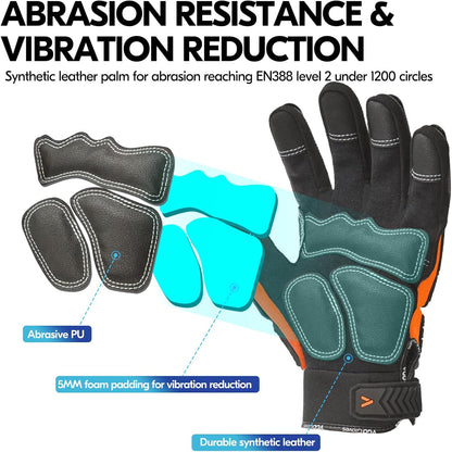 ... Cut Resistant Gloves, Cutproof Leather Work Gloves Men Women,EN388 level E, ANSI level A5,Touchscreen,Mechanics Gloves