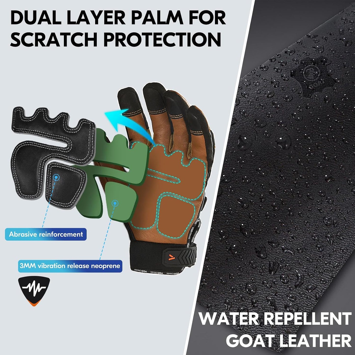 ... Cut Resistant Gloves, Cutproof Leather Work Gloves Men Women,EN388 level E, ANSI level A5,Touchscreen,Mechanics Gloves