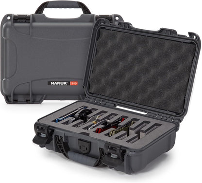 909 Travel Knife Case – Waterproof Pocket Knife Storage with 8 Slots, 12.6” x 9” x 4.4” - Lightweight, Lockable, Dustproof, Impact-Resistant & Durable - Black