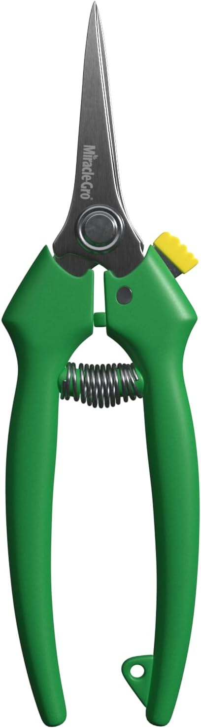 Straight Tip Floral Shears - Lightweight Gardening Scissors - Hand Pruner Pruning Shear for Flowers, Herbs, Roses and Indoor Plants