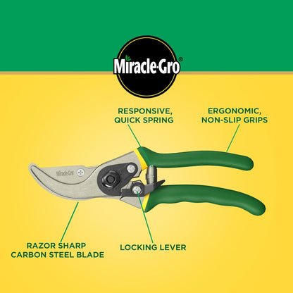Straight Tip Floral Shears - Lightweight Gardening Scissors - Hand Pruner Pruning Shear for Flowers, Herbs, Roses and Indoor Plants