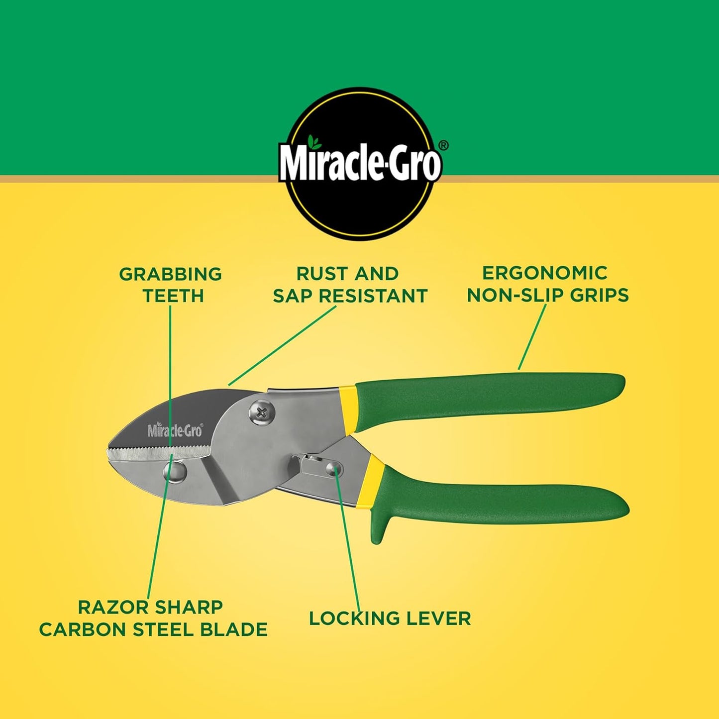 Straight Tip Floral Shears - Lightweight Gardening Scissors - Hand Pruner Pruning Shear for Flowers, Herbs, Roses and Indoor Plants