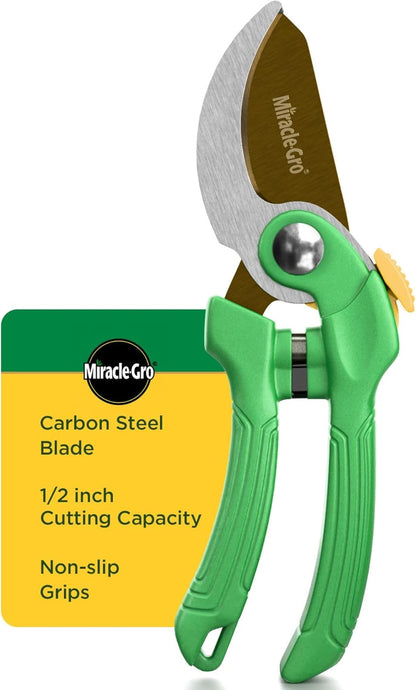 Straight Tip Floral Shears - Lightweight Gardening Scissors - Hand Pruner Pruning Shear for Flowers, Herbs, Roses and Indoor Plants