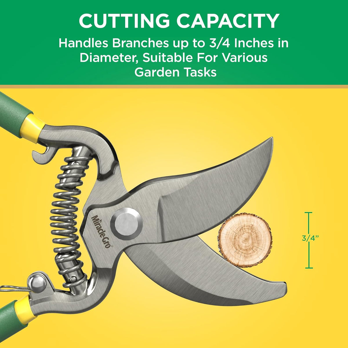 Straight Tip Floral Shears - Lightweight Gardening Scissors - Hand Pruner Pruning Shear for Flowers, Herbs, Roses and Indoor Plants