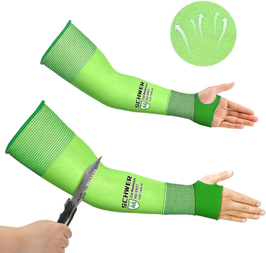 21-Gauge Air-SKIN A6 Cut Resistant Arm Sleeves, Ultra-Thin, S907, M | Ultra Lightweight, Comfortable, Breathable, UV Protection, Work, Gardening, Farming, Outdoors, Thin Skin and Bruising