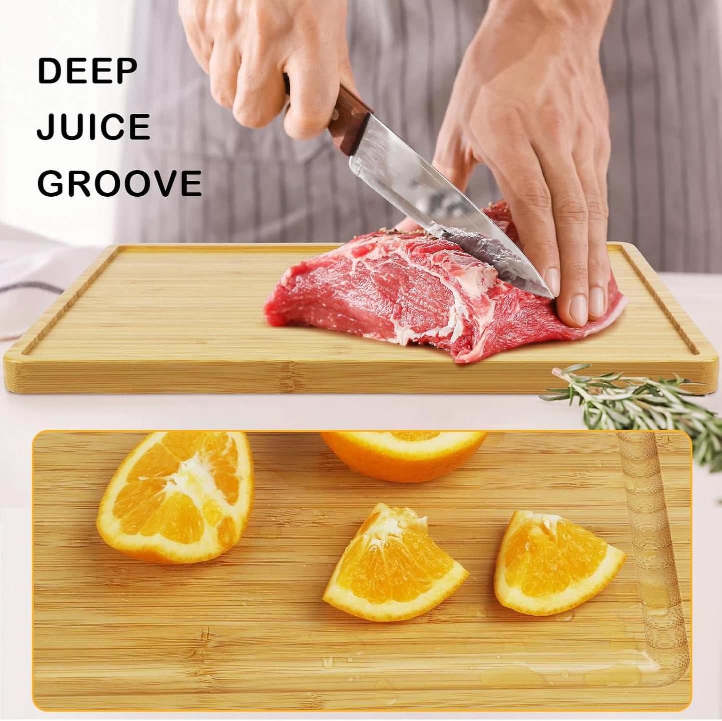 Bamboo Cutting Board Set with 6 Color-Coded Flexible Chopping Mats,BPA Free, Durable & Multi-Purpose for Kitchen Prep, Ideal Charcuterie & Chopping for Meat, Vegetables and Fruits Ideal Kitchen Gifts