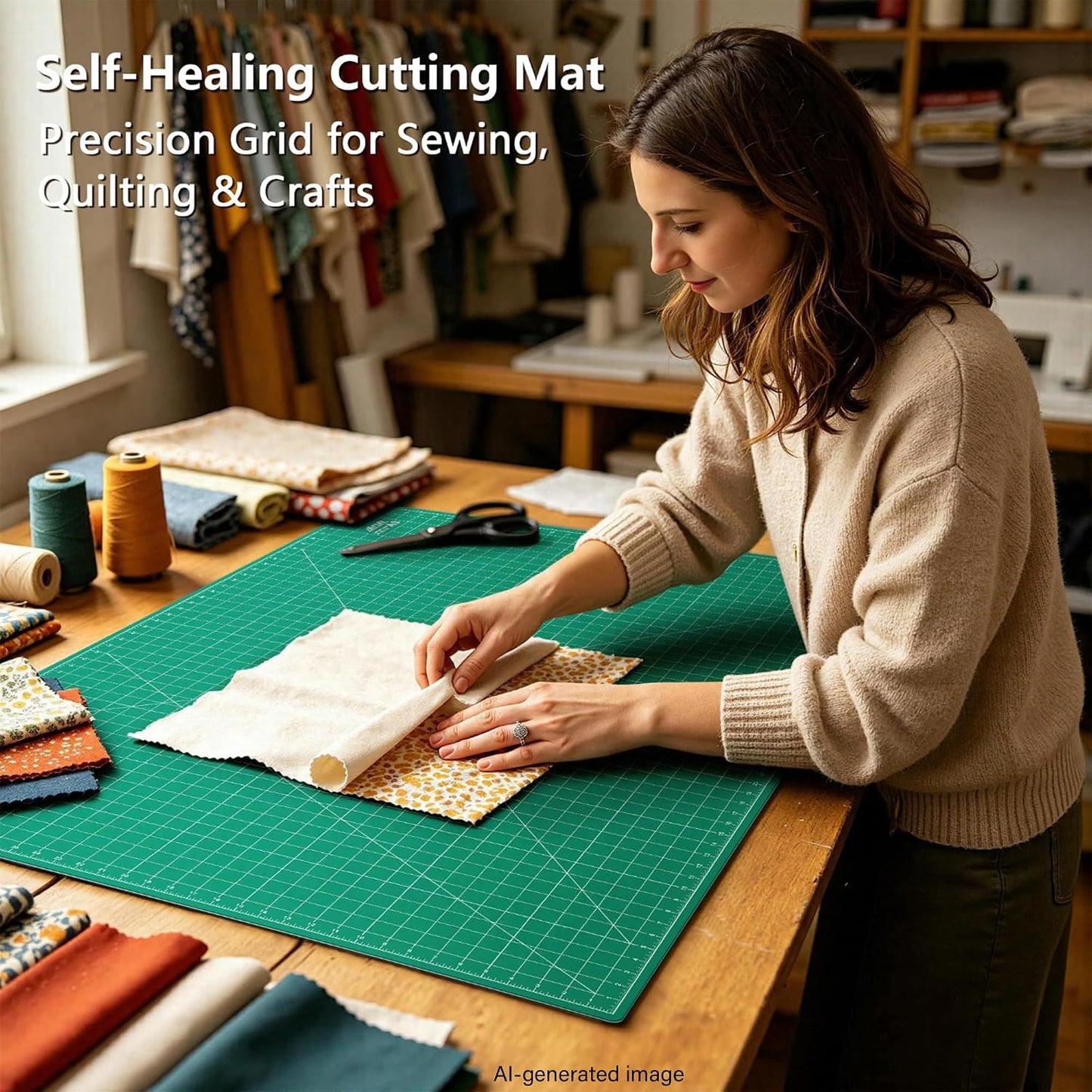 Self Healing Cutting Mat: 12″x 18″ Black-Gray Eco-Craft Cutting Mat - 5-Layer Durable Anti-Blade-Wear Material for All Your Crafting Needs