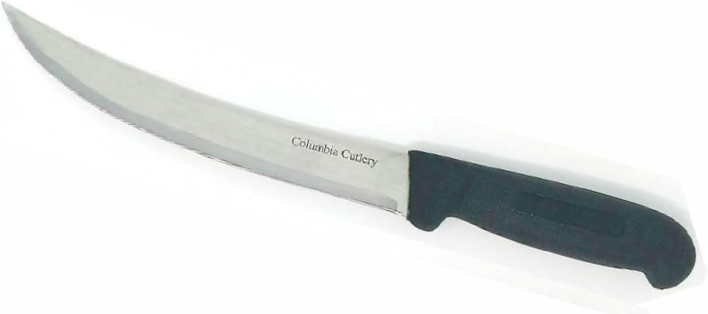 Columbia Cutlery 12 Piece Knife Set for Commercial Kitchens - Assorted Chef, Bread, Slicer, Boning, Butcher, Cimiters - Professional Restaurant Knives, Black