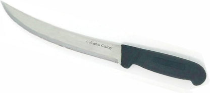 Columbia Cutlery 12 Piece Knife Set for Commercial Kitchens - Assorted Chef, Bread, Slicer, Boning, Butcher, Cimiters - Professional Restaurant Knives, Black