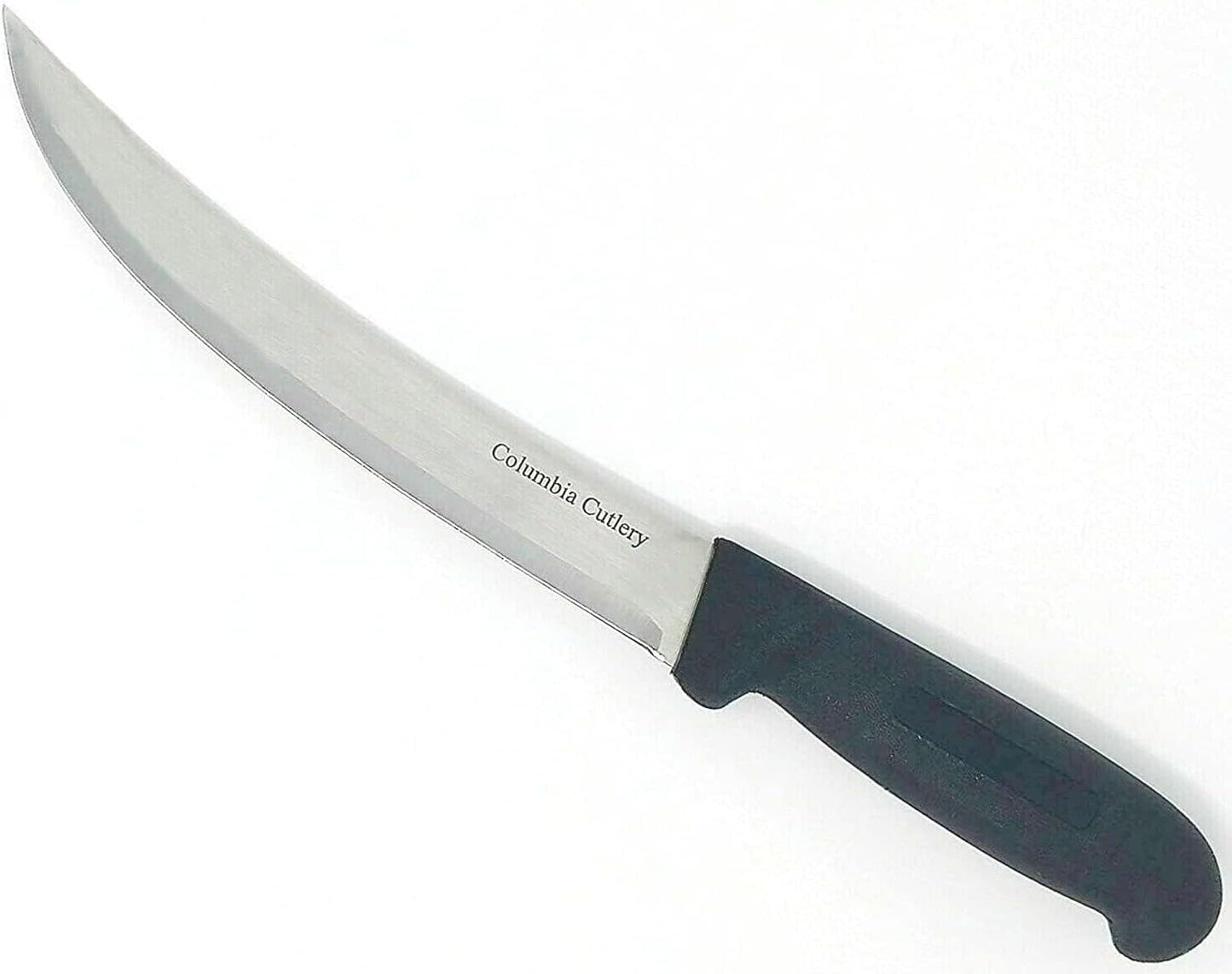 Columbia Cutlery 12 Piece Knife Set for Commercial Kitchens - Assorted Chef, Bread, Slicer, Boning, Butcher, Cimiters - Professional Restaurant Knives, Black
